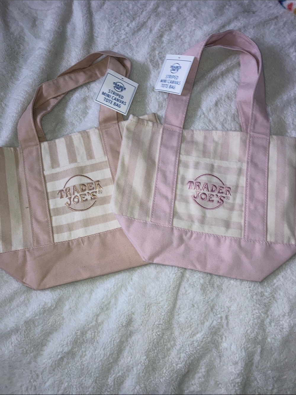 Set of 2 Trader Joes Canvas Tote Bags
